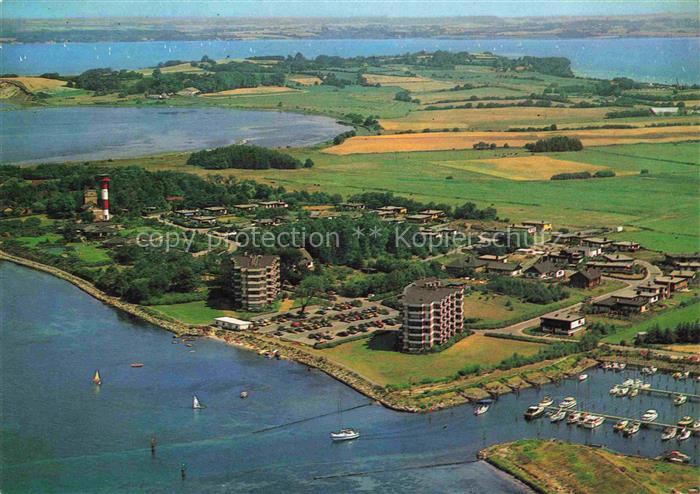 Schausende Gluecksburg Ostsee Fliegeraufnahme mit Holnis und Flensburger Foerde