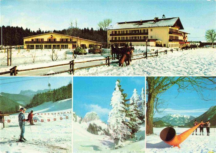 Bernau Chiemsee Ferien Hotel Farbinger Hof Skipisten Alphornblaeser