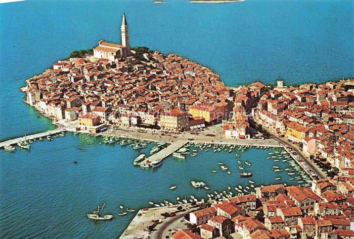 Rovinj Rovigno Istrien Croatia Fliegeraufnahme