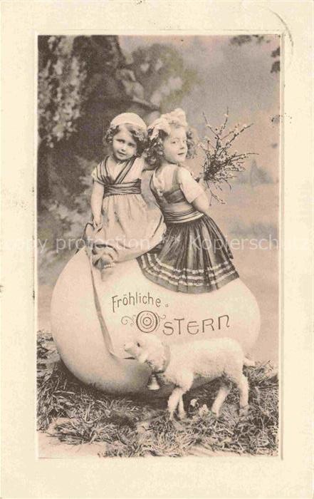 Ostern Easter Paques Pasqua-- Kinder Schaf Ei