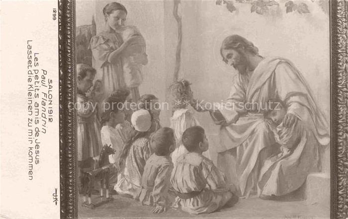 Jesus Christus Christentum Salon Paul Flandrin Les Petits amis de Jesus Kinder