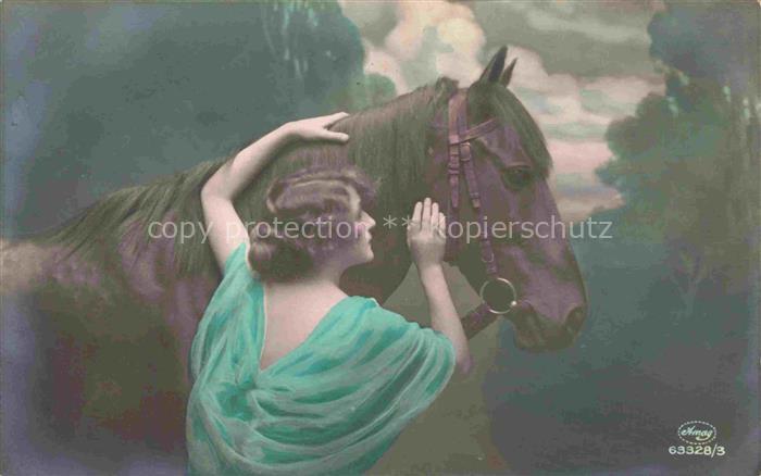 Foto Amag Nr. 63328/3 Frau Pferd