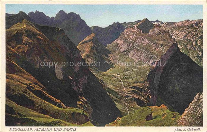Foto Gaberell J. Nr. 5185 Megglisalp Altman Santis