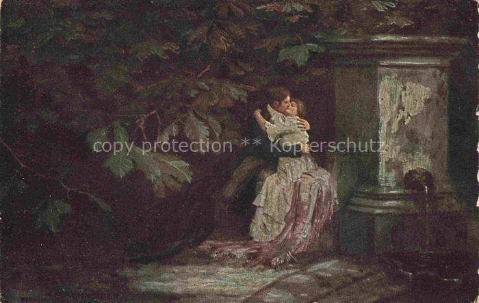 Schneider E. Kuenstlerkarte Liebesrausch Amag Kunst Nr. 52