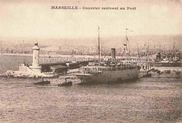 Dampfer Oceanliner Marseille Port