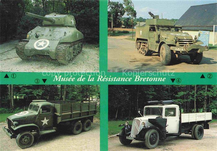 Autos Cars Voitures-- Resistance Bretonne Sherman Half Track Camion americain GM