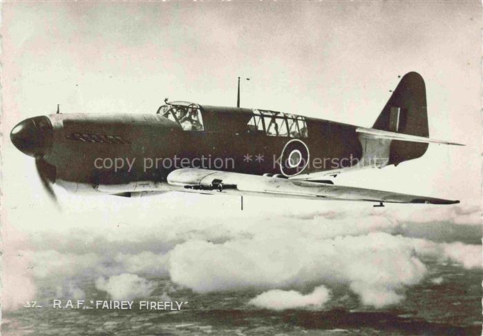 Flugzeuge Militaria RAF Fairey Firefly Royal Navy