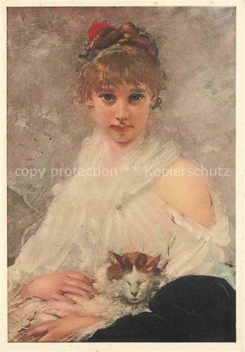 CHAPLIN Charly Schauspieler Kuenstler Ragazza col Gatto