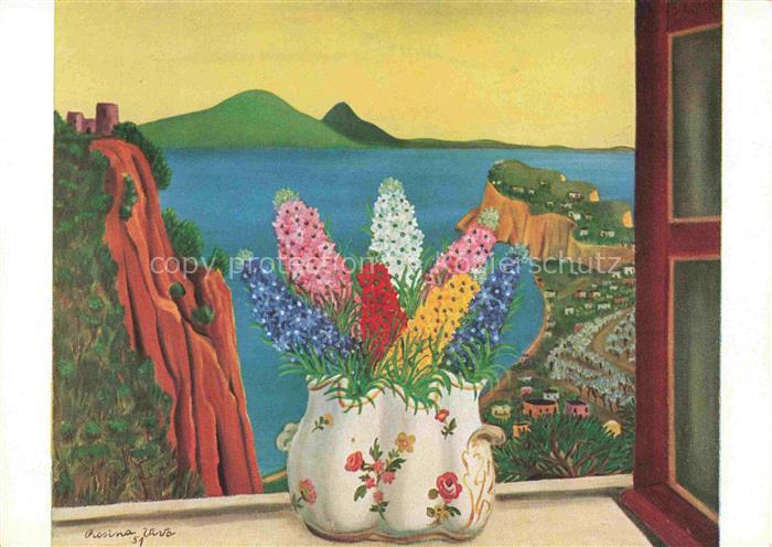 VIVA Rosina Kuenstlerkarte Panorama di Capri 1951