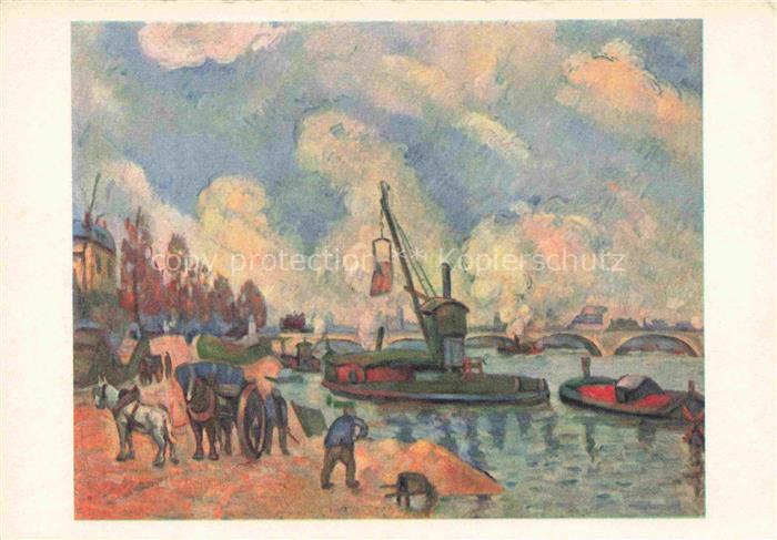 CEZANNE Paul Kuenstlerkarte Nr. 39 Les Quais de la Seine
