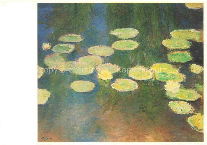 MONET Claude-Oscar (1840-1926) Kuenstlerkarte Nr. 6 Nympheas Sommer 1989