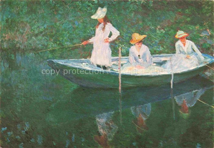 MONET Claude-Oscar (1840-1926) Kuenstlerkarte Nr. 1299 The Boat at Givemy