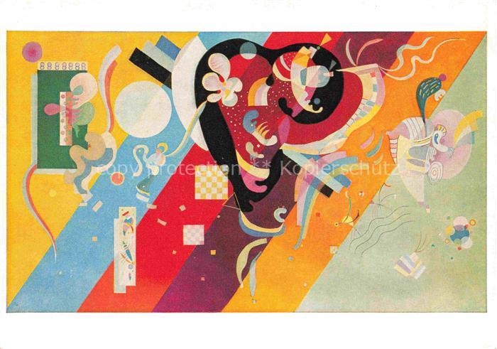 KANDINSKY Wassily (1866-1944) Kuenstlerkarte Composition IX