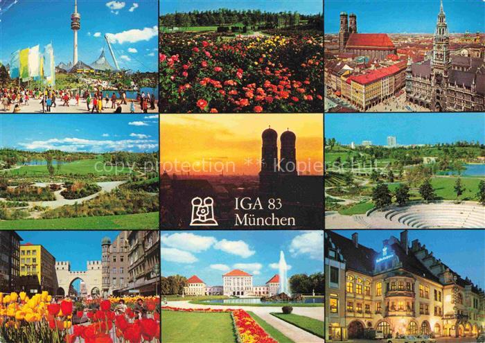 IGA Gartenbauaustellung International Muenchen Olympiapark Rosengarten Frauenkir