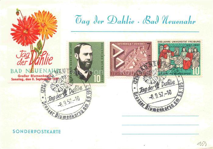 BUGA Bundesgartenschau Tag der Dashlie Bad Neuenahr Sonderpostkarte