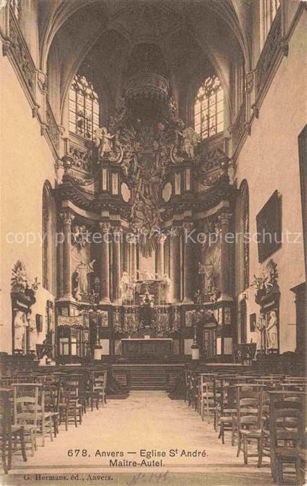 ANVERS Antwerpen Eglise St Andre Maitre Autel