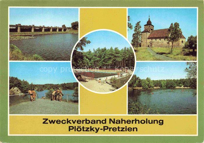 Pretzien-Ploetzky Salzlandkreis Sachsen-Anhalt Pretziener Wehr Kirche Steinbruch