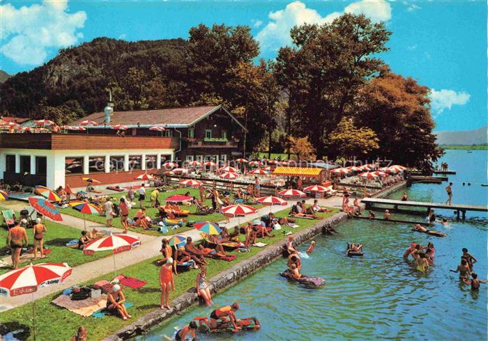 Walchsee Tirol AT Strandbad und Strandcafe
