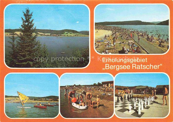 SUHL Thueringen Erholungsgebiet Bergsee Ratscher Strandpartien Schach