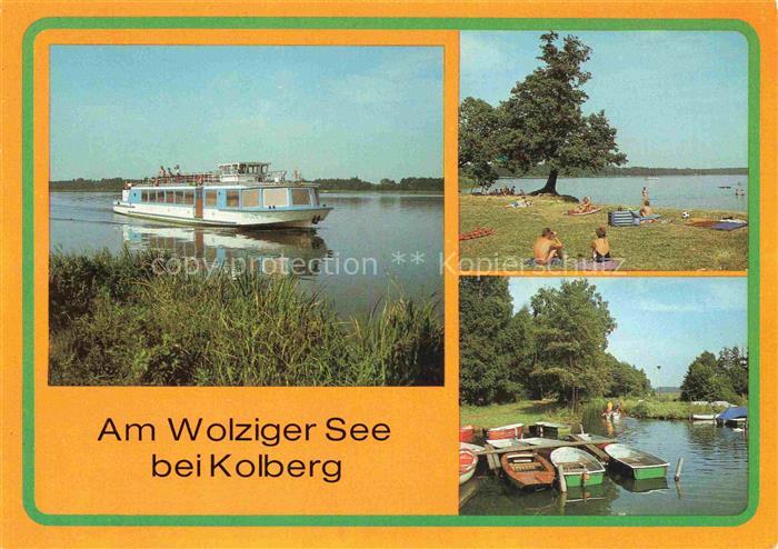 Wolziger See Kolberg Heidesee Brandenburg Fahrgastschiff Milan Badestelle Im Boo
