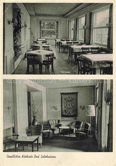 Bad Salzhausen Nidda Staatliches Kurhaus Bad Salzhausen Terrasse