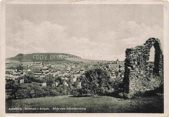 Annaberg -Buchholz Erzgebirge Sachsen Blick vom Schreckenberg