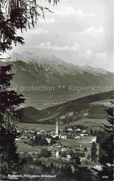Mutters Innsbruck Tirol AT Panorama Blick gegen Bettelwurf Karwendelgebirge