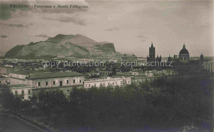 PALERMO  Sicilia IT Panorama e Monte Pellegrino