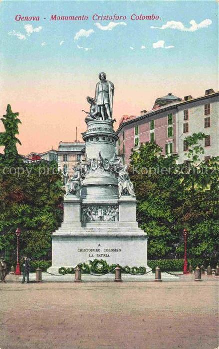 GENOVA Genua Liguria IT Monumento Cristoforo Colombo