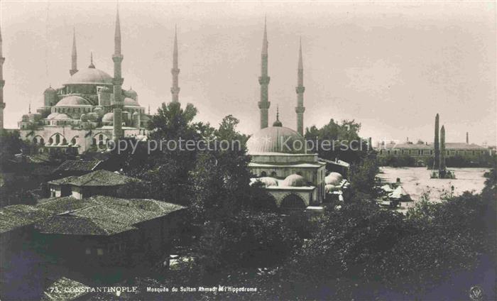 Constantinople Constantinopel ISTANBUL TK Mosquée du Sultan Ahmed et l'Hippodrom