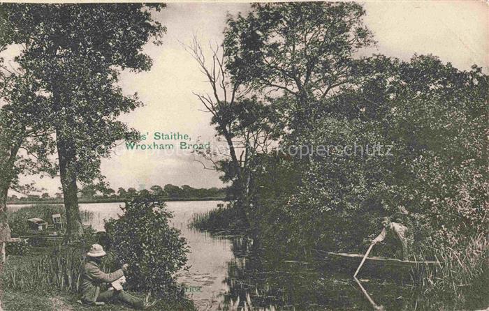 Wroxham Broadland UK Ellis' Staithe Uferpartie am Wasser
