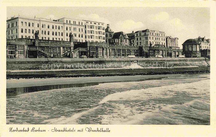 BORKUM Nordseebad Strandhotels mit Wandelhalle