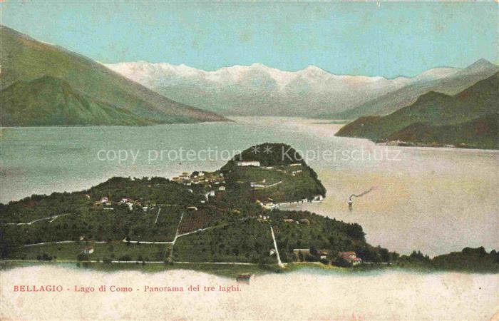 Bellagio Lago di Como IT Panorama dei tre laghi