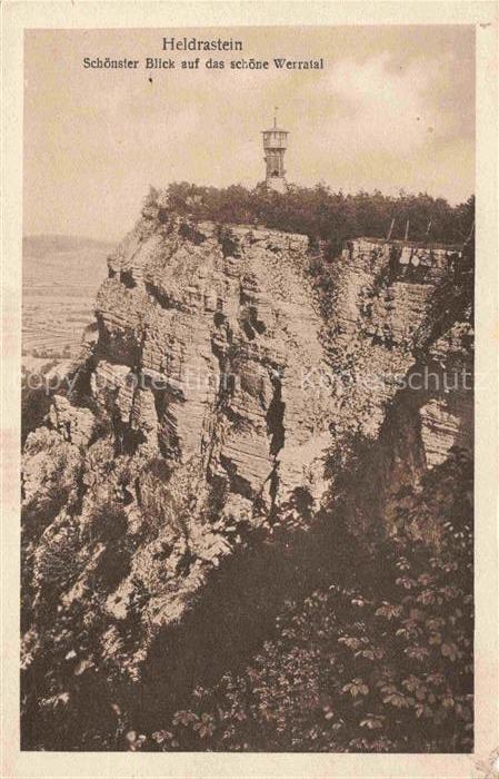 Heldra Wanfried Hessen Heldrastein Schoenster Blick auf das Werratal