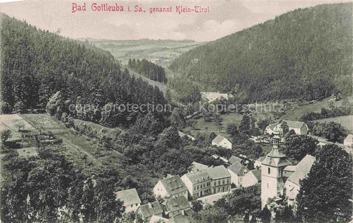 Bad Gottleuba-Berggiesshuebel Panorama Ort auch Klein-Tirol genannt