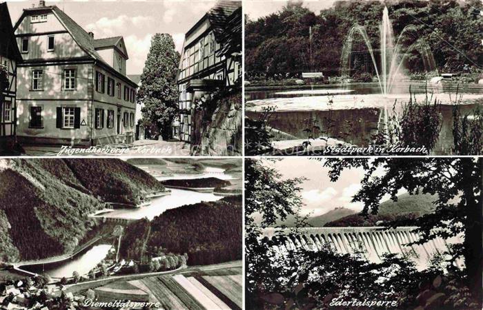 Korbach Corbach Hessen Jugendherberge Diemeltalsperre Luftbild Stadtpark Edertal