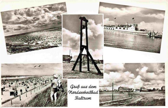 BALTRUM Nordseebad Abendstimmung am Meer Badestrand Inselglocke Faehre Westdorf
