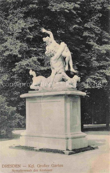 DRESDEN Elbe Nymphenraub der Kentauer Kgl. Grosser Garten
