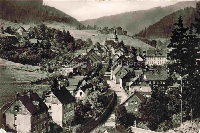 Lautenthal Harz Langelsheim Goslar Teilansicht Hoehenluftkurort Bischofstal