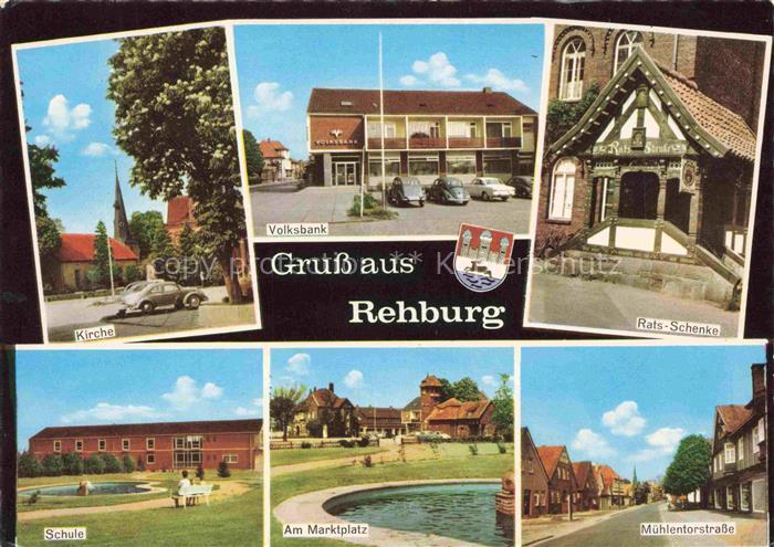 Rehburg Bad Kirche Volksbank Ratsschenke Schule Am Marktplatz Muehlentorstrasse