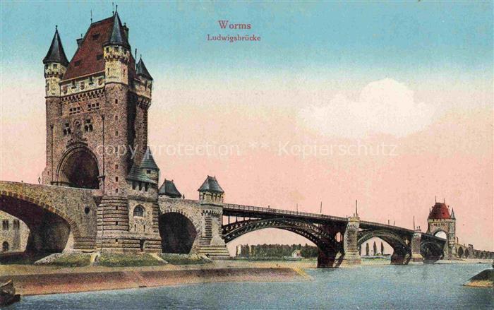 WORMS Rhein Ludwigsbruecke