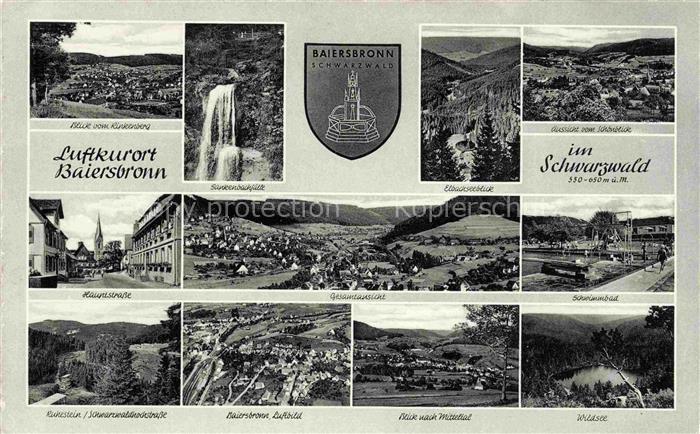 Baiersbronn Schwarzwald Panorama Hauptstrasse Schwimmbad Ruhestein Mitteltal Wal