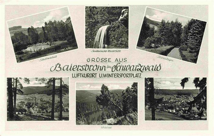 Baiersbronn Schwarzwald Schwimmbad Sankenbacher Wasserfaele Kuranlagen Wildsee