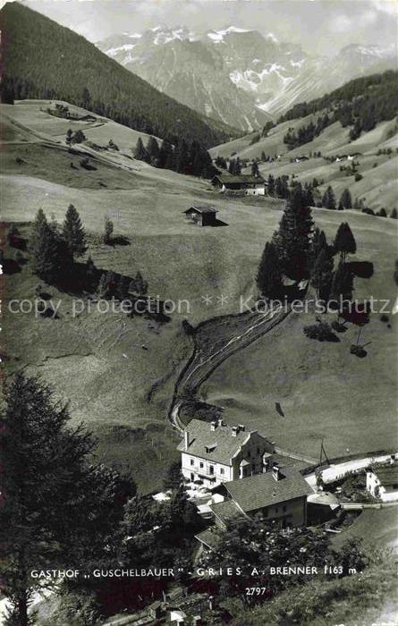 Gries Brenner Noesslach Tirol AT Gasthof Guschelbauer Fliegeraufnahme