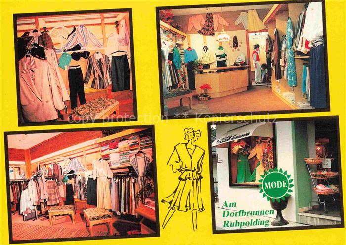 Ruhpolding Bayern Mode am Dorfbrunnen Verkaufsraeume
