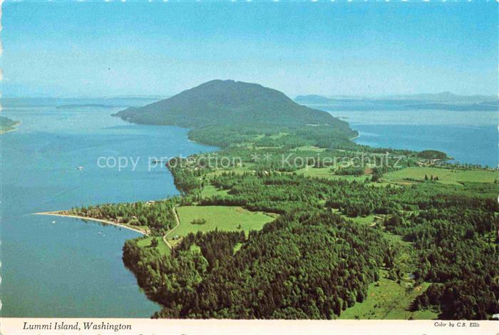 WASHINGTON  DC USA Lummi Island Fliegeraufnahme