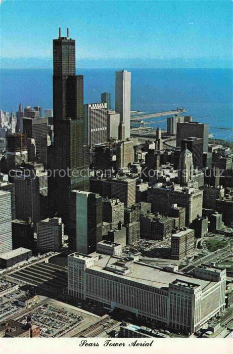 CHICAGO  Illinois USA Sears Tower Aerial View