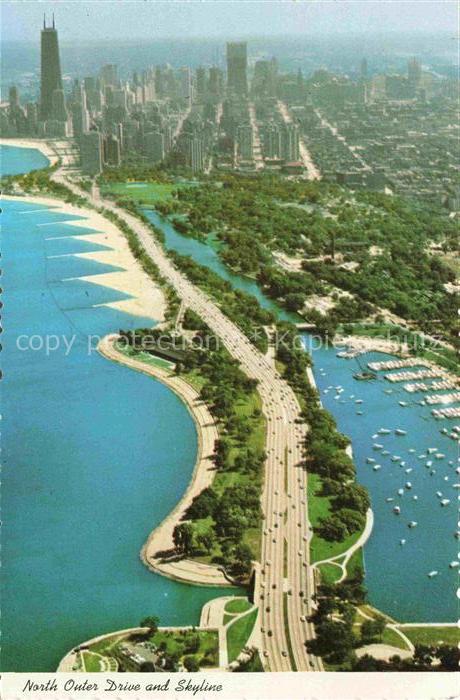 CHICAGO  Illinois USA North Outer Drive and Skyline Fliegeraufnahme
