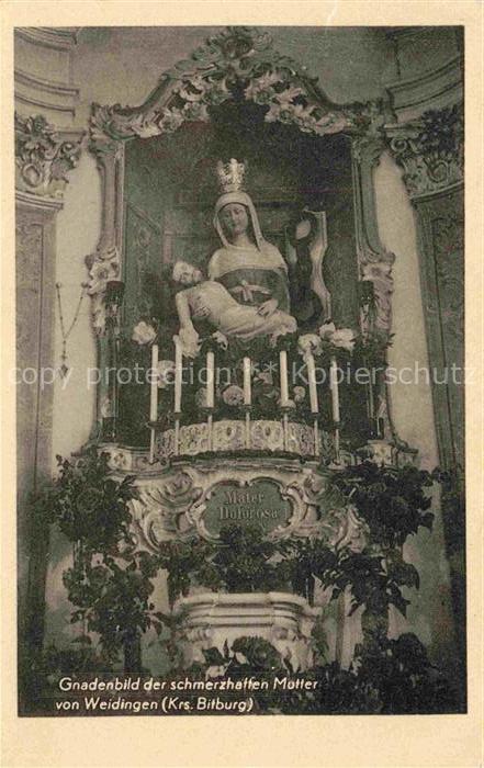 Weidingen Eifelkreis Bitburg-Pruem Rheinland-Pfalz Gnadenbild schmerzhaften Mutt