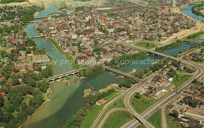 Binghamton New York USA Joining Susquehanna Chenana Rivers